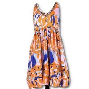 Leifsdottir dress 0P anthro multicolored empire